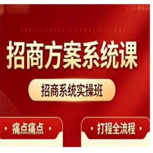 招商系统实操班，解决企业 / 品牌招商引流难