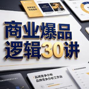 商业爆品逻辑30讲｜拆解各行各业头部品牌盈利模式，吃透爆品打造、低成本传播、长效变现全套商业思维课