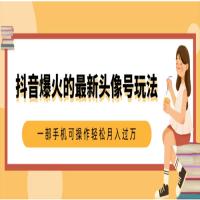 抖音爆火的新头像号玩法，适合0基础小白，一部手机可操作轻松月入过万