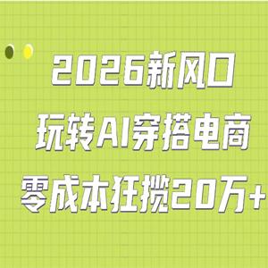 2026 新风口：玩转 AI 穿搭电商，零成本狂揽 20 万+