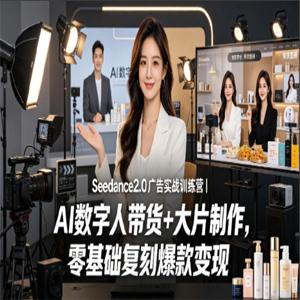 Seedance2.0广告实战训练营｜AI数字人带货+大片制作，零基础复刻爆款变现
